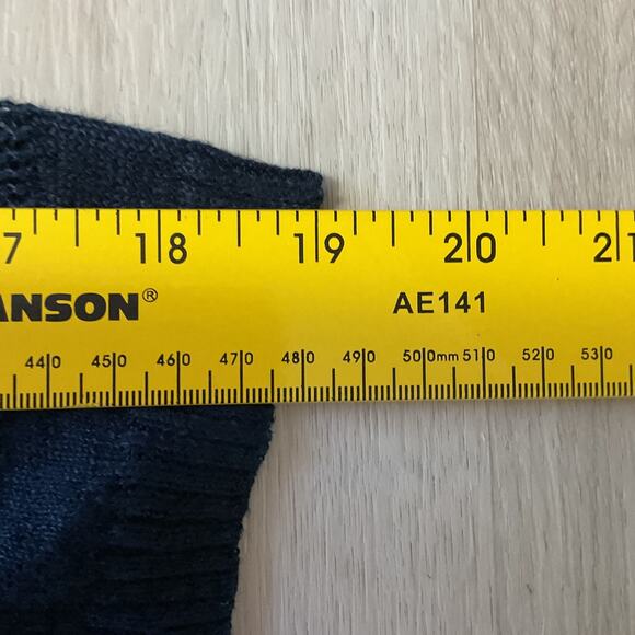 Nanette Lepore Open Front Navy Blue Womens Size M Long Sleeve Cardigan - Picture 9 of 10